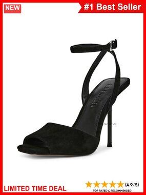 Steve Madden Women's Suede Pump with Stiletto Heel and Square Toe